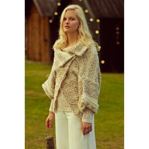 NWT Anthropologie Sleeping on Snow Neve Wrap Knit Sweater Size M/L